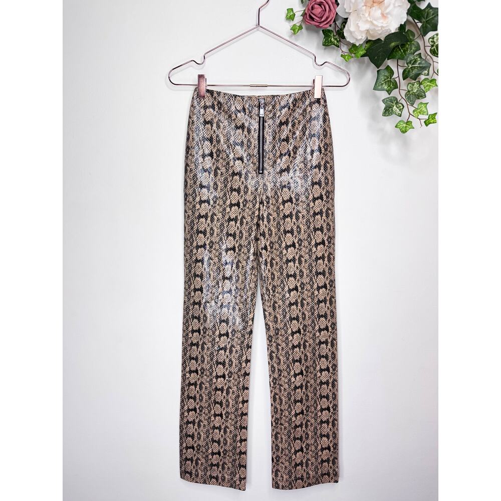 Danielle Bernstein x Macys High Rise Faux Snakeskin Pants